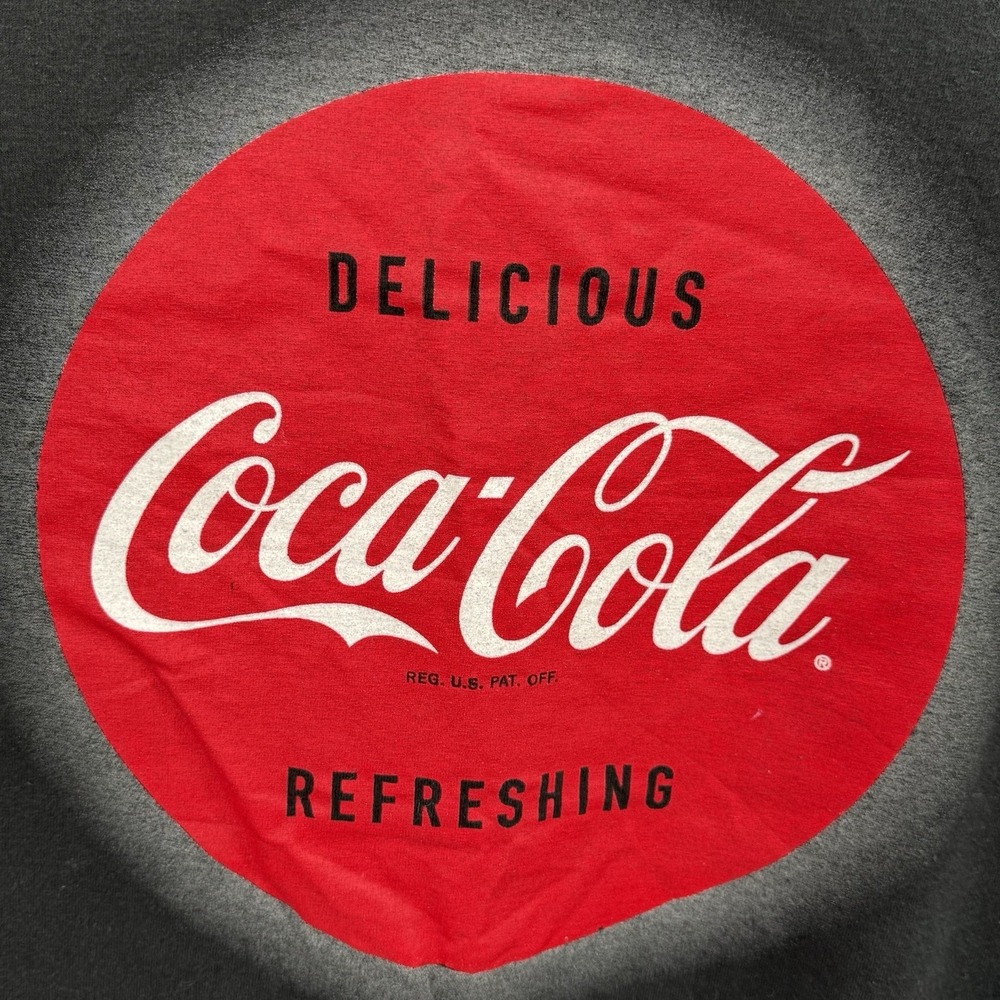 Coca Cola T Shirt Men's Black Size Large Coke Logo Delicious And Refreshing